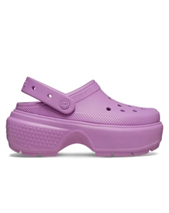 Stomp Clog U шлепанцы на платформе, сиреневый Crocs