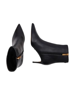 Кожаные ботильоны на шпильке, черный Guess