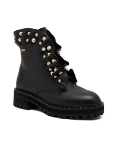 Розовые кожаные ботильоны 148, черный Liu jo