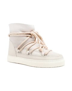 Зимние женские ботинки кожаные с добавлением шерсти, серый Inuikii