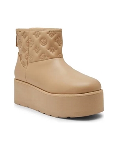 Утепленные зимние ботинки с добавлением кожи, бежевый Guess