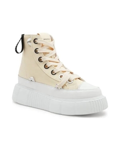 Кожаные спортивные туфли Matilda Canvas высокие 23, бежевый Inuikii