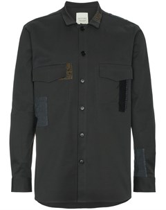 78 stitches куртка рубашка с отделкой в стиле пэчворк 34 серый