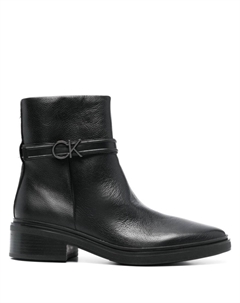 Кожаные ботильоны, черный Calvin klein