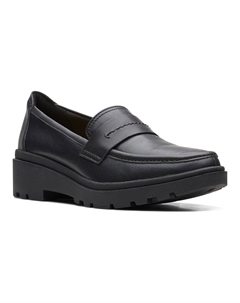Женские кожаные лоферы Calla Ease, цвет Black Leather Clarks
