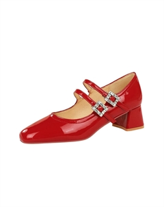 Туфли Мэри Джейн женские, красный Bigtree