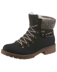 Зимние ботильоны с трикотажным краем и -TEX, серый Rieker