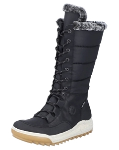 Зимние ботинки женские с отделкой из искусственного меха, черный Rieker