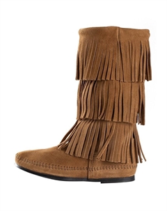 Сапоги 3 LAYER FRINGE, светло-коричневый Minnetonka