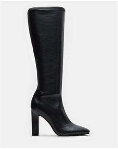 Сапоги женские высокие с острым носком, черный Steve madden