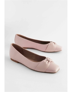 Балетки Forever Comfort Square Toe Bow Regular/Wide Fit, розовый Next