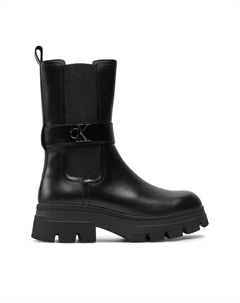 Ботинки на плоской подошве Chunky Combat Chelsea Mg, черный Calvin klein