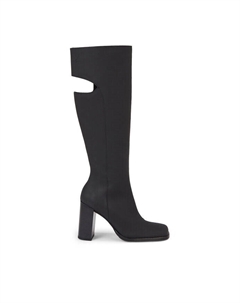 Сапоги Long Heel Zip Boot Cut Out Edgy, черный Calvin klein