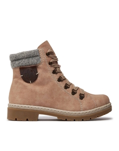 Ботильоны на шнуровке, розовый Rieker