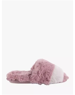 Тапочки Faux Fur Contrast Stripe Slider, розовый Totes