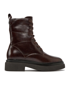 Женские ботинки Zandrin кожаные высокие, коричневый Gant