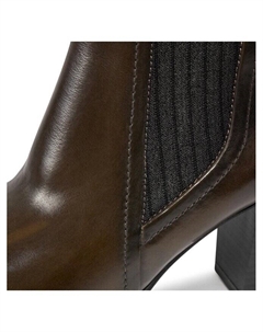 Ботильоны на блочном каблуке, хаки Marco tozzi