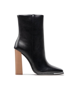 Ботильоны на блочном каблуке, черный Deezee
