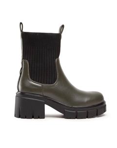 Ботильоны на блочном каблуке, хаки Deezee