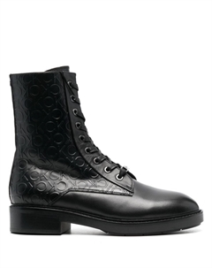 Ботинки с тисненой монограммой, черный Calvin klein