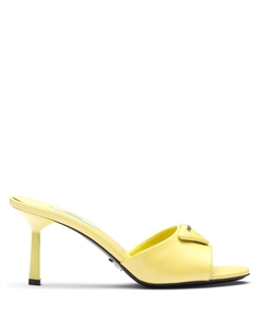 Мюли с логотипом, желтый Prada