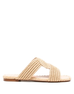 Шлепанцы Prado из рафии, нейтральный цвет Castaner