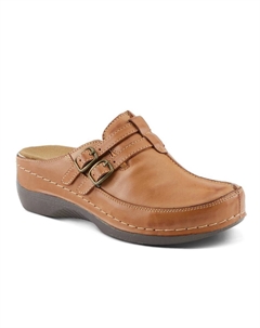 Женские кожаные сабо Happy, цвет Medium Brown Spring step