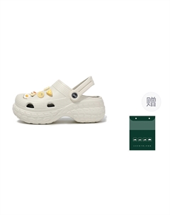 Сабо женские, цвет White [Transparent Cuties 10 Pieces] Cat power