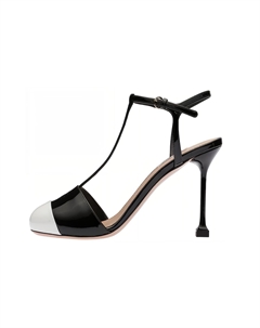 Туфли женские с белым носком, черный Miu miu