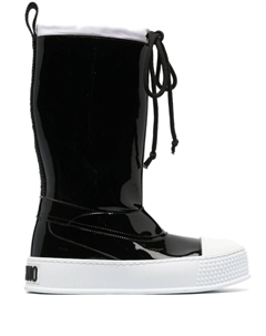 Сапоги с резиновым носком на платформе, черный Moschino