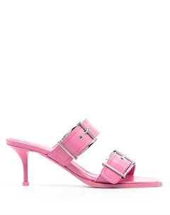 Босоножки с пряжкой, розовый Alexander mcqueen