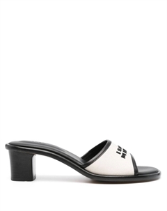 Мюли с вышитым логотипом, черный Isabel marant