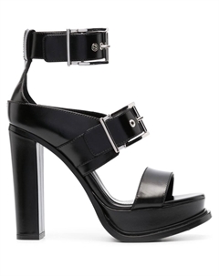 Босоножки на каблуке, черный Alexander mcqueen