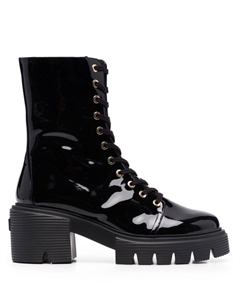 Ботинки на рифленой подошве, черный Stuart weitzman