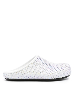 Слиперы с кристаллами, белый Marni