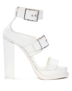 Босоножки на платформе, белый Alexander mcqueen