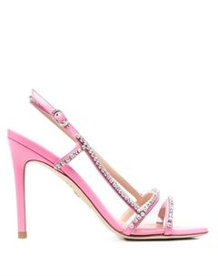 Босоножки Mondrian Glam 100 с кристаллами, розовый Stuart weitzman
