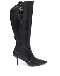Кожаные ботфорты, черный Stuart weitzman