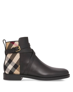 Ботинки со вставками в клетку House Check, черный Burberry