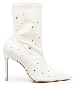 Ботильоны с кристаллами, белый Stuart weitzman