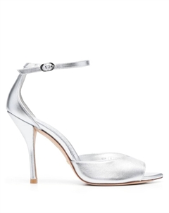 Босоножки Nudist 100 с эффектом металлик, серебристый Stuart weitzman