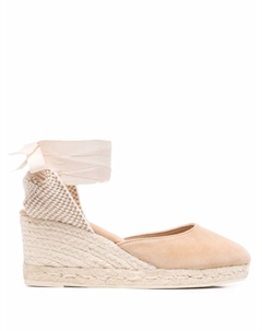 Manebi босоножки-эспадрильи на танкетке, нейтральный цвет