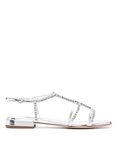 Босоножки с кристаллами, серый Miu miu