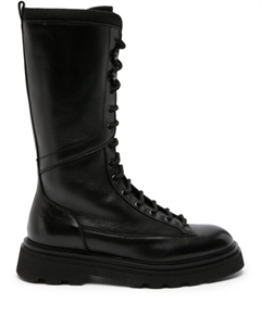 Высокие ботинки на шнуровке, черный Doucal's