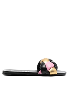 Шлепанцы с узлом, черный Miu miu