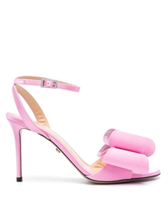 Атласные босоножки с бантом, розовый Mach & mach