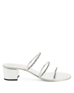 Мюли Dark Colorful 40, серебристый Giuseppe zanotti