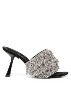 Мюли Nala 105 с оборками и кристаллами, черный Alexander wang