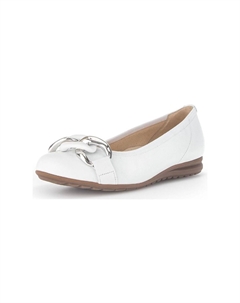 Кожаные балетки, серебро Gabor