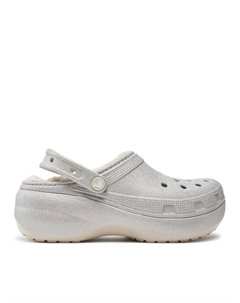 Мюли Classic Platform Glitter Lined Clog W 210413 farben, серебро Crocs